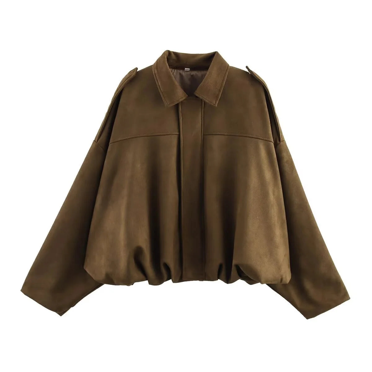 Bomber jacket with polo collar