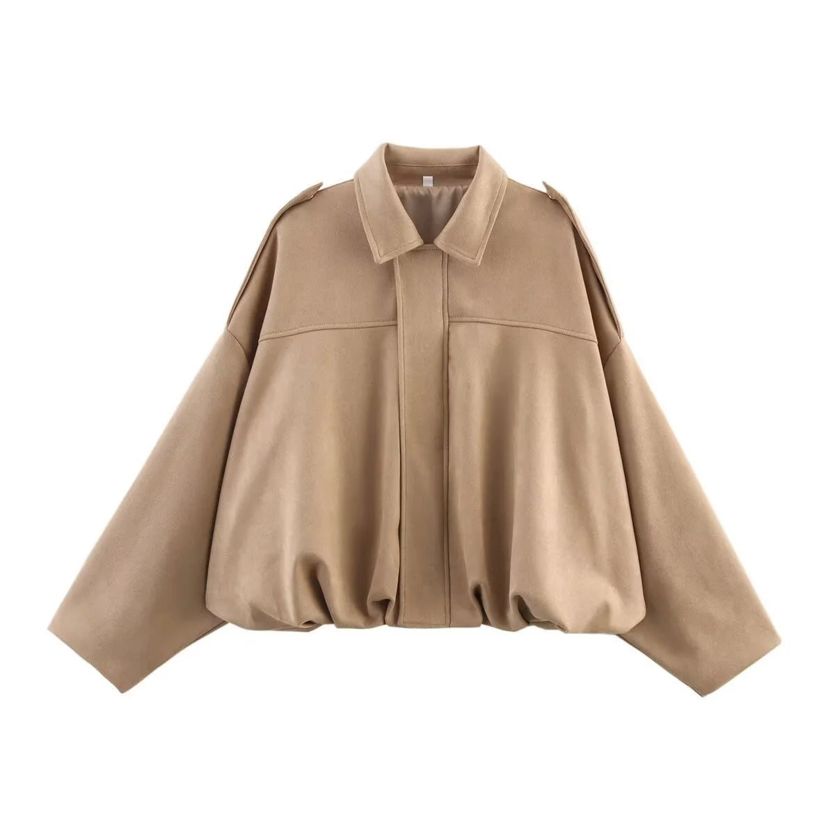 Bomber jacket with polo collar