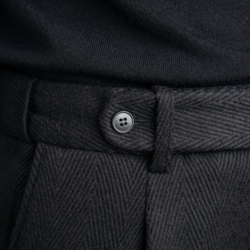 Herringbone Wool Trousers