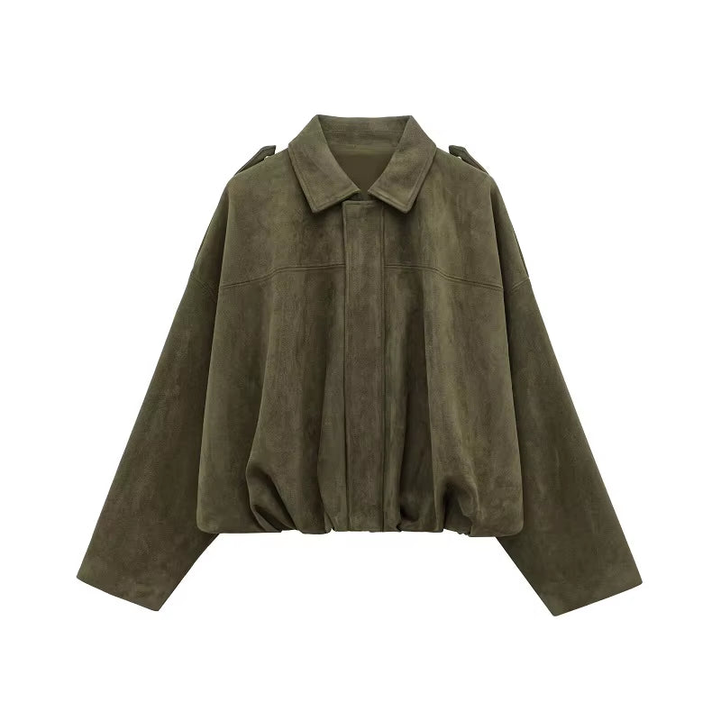 Oversized suede jacket