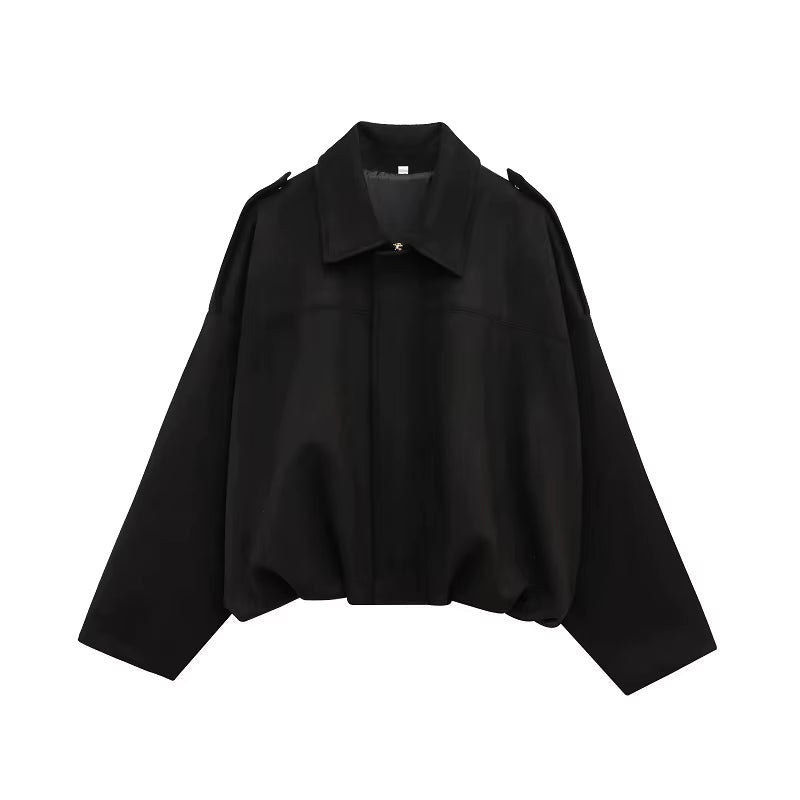 Oversized suede jacket
