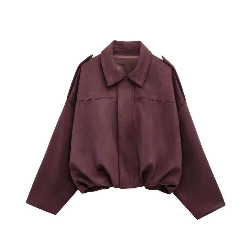 Oversized suede jacket