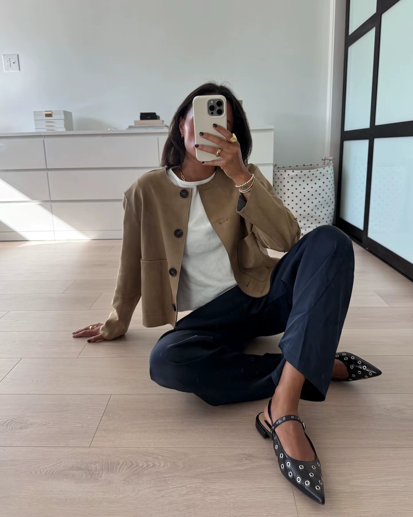 Suede bomber jacket