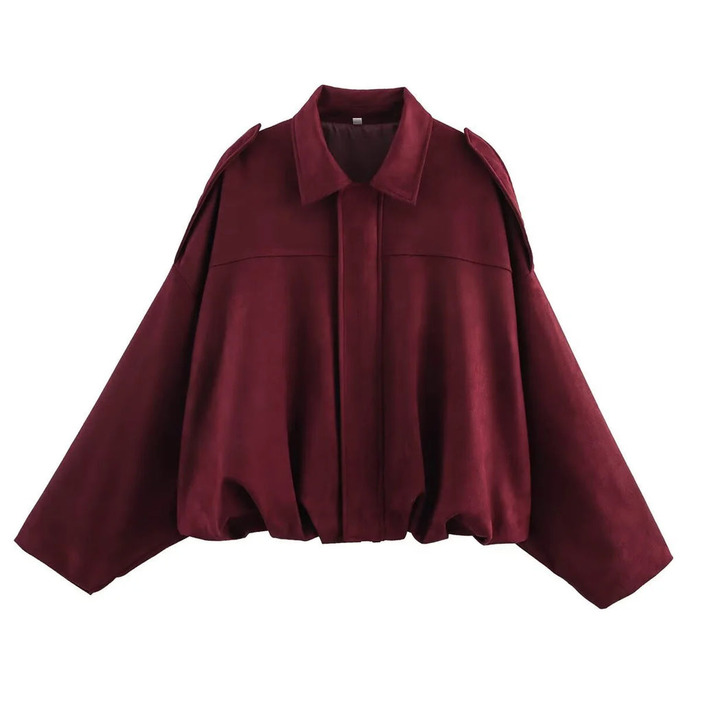 Bomber jacket with polo collar