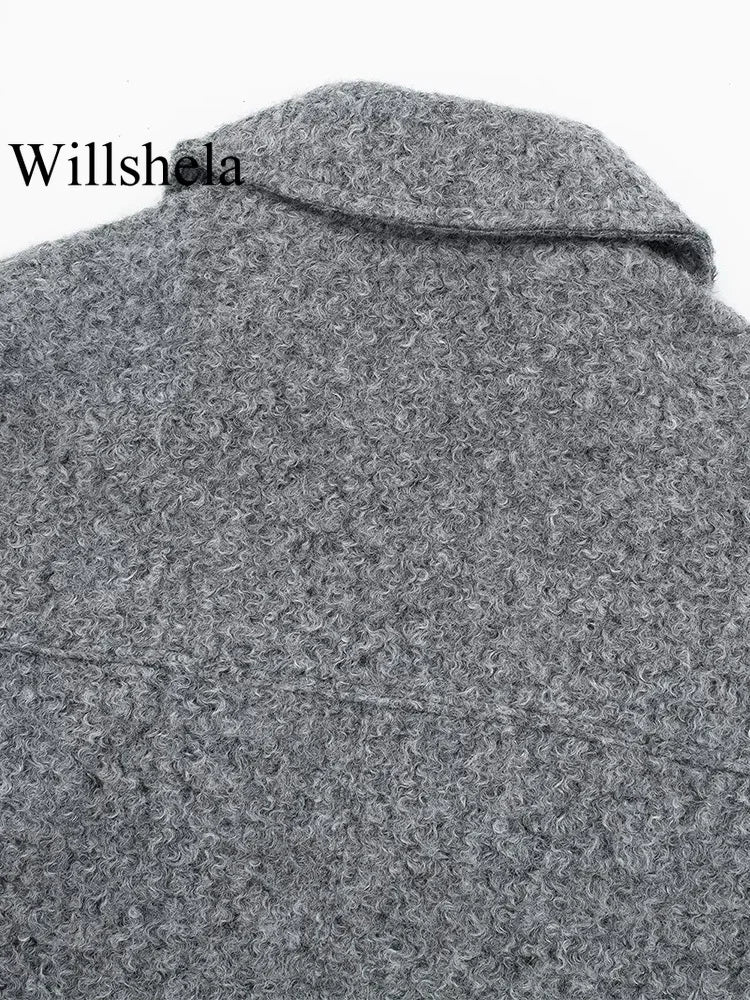Grey Zip Jacket with Lapel