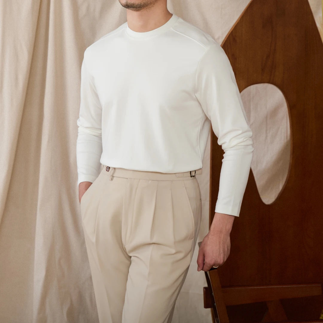 Fitted round neck t-shirt