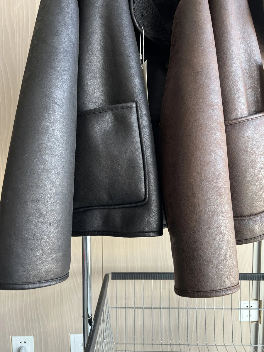 Oversized wool jacket