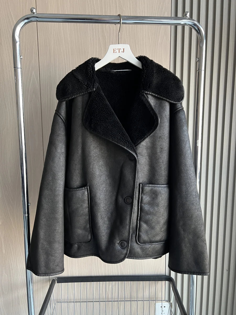Oversized wool jacket