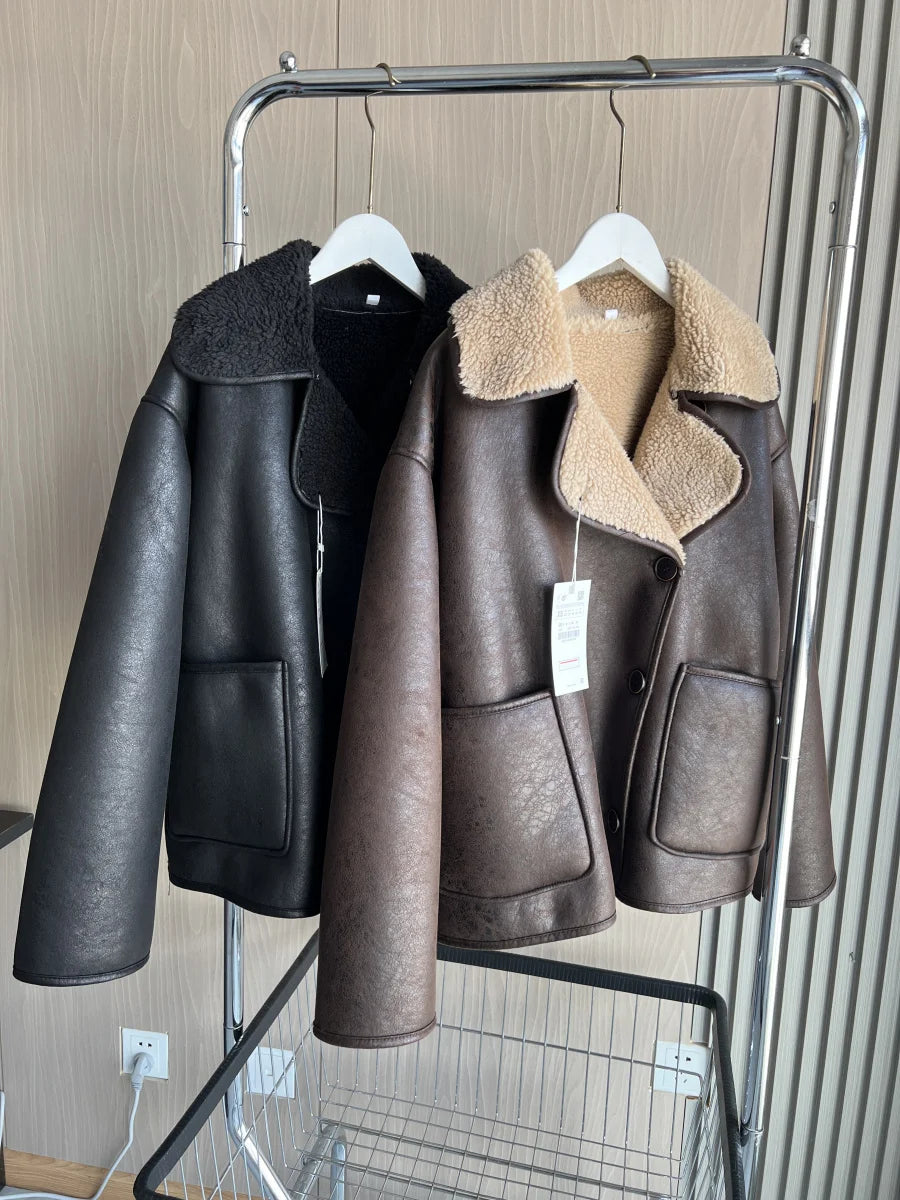 Oversized wool jacket