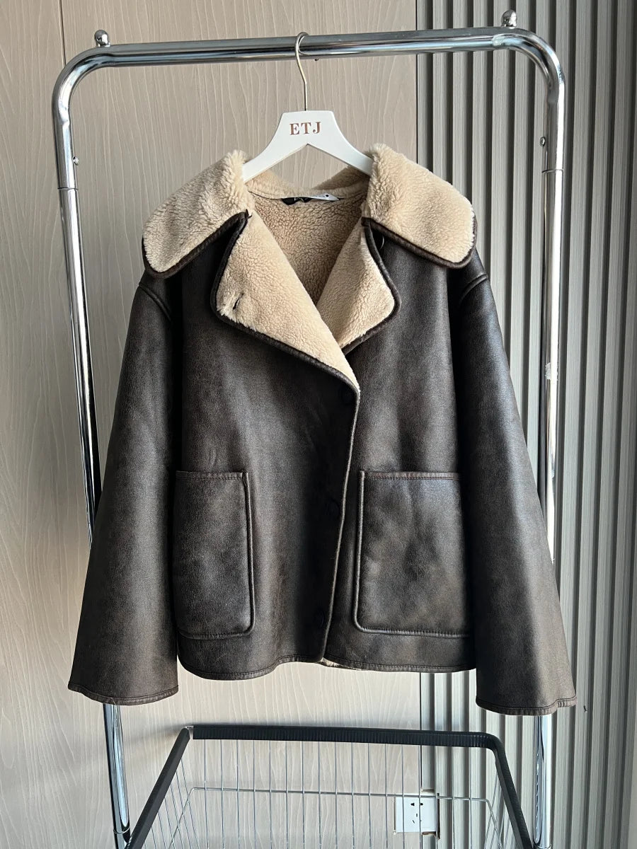 Oversized wool jacket