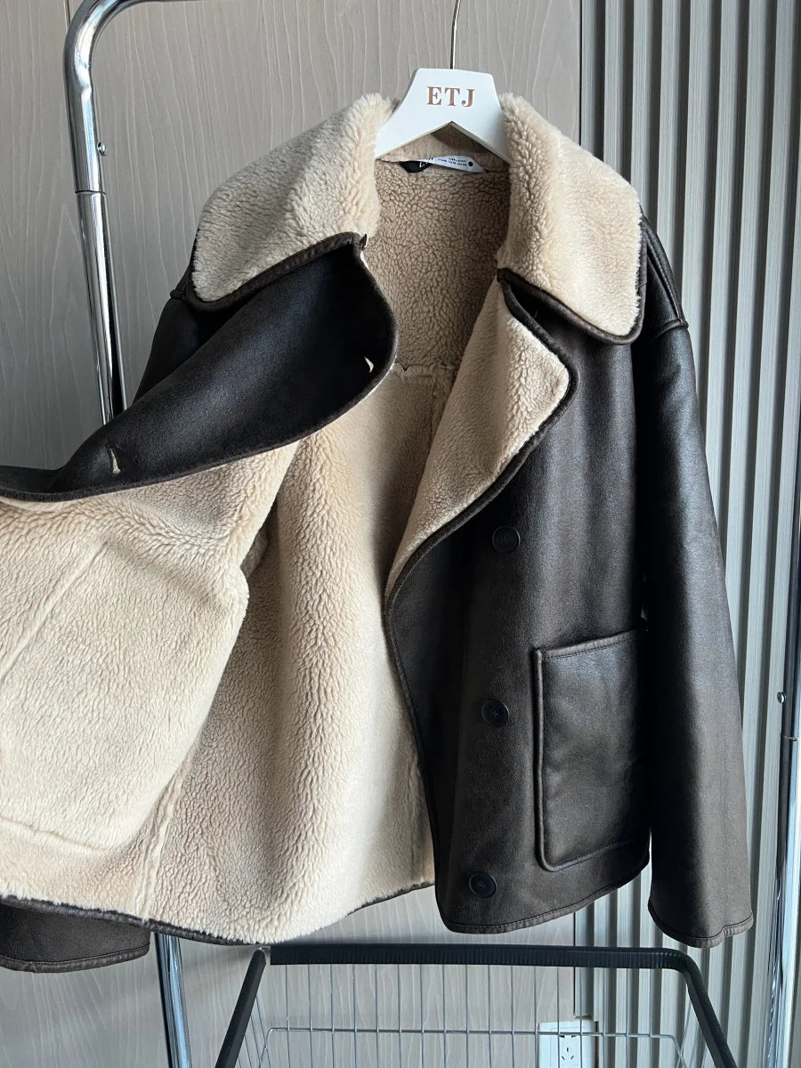 Oversized wool jacket