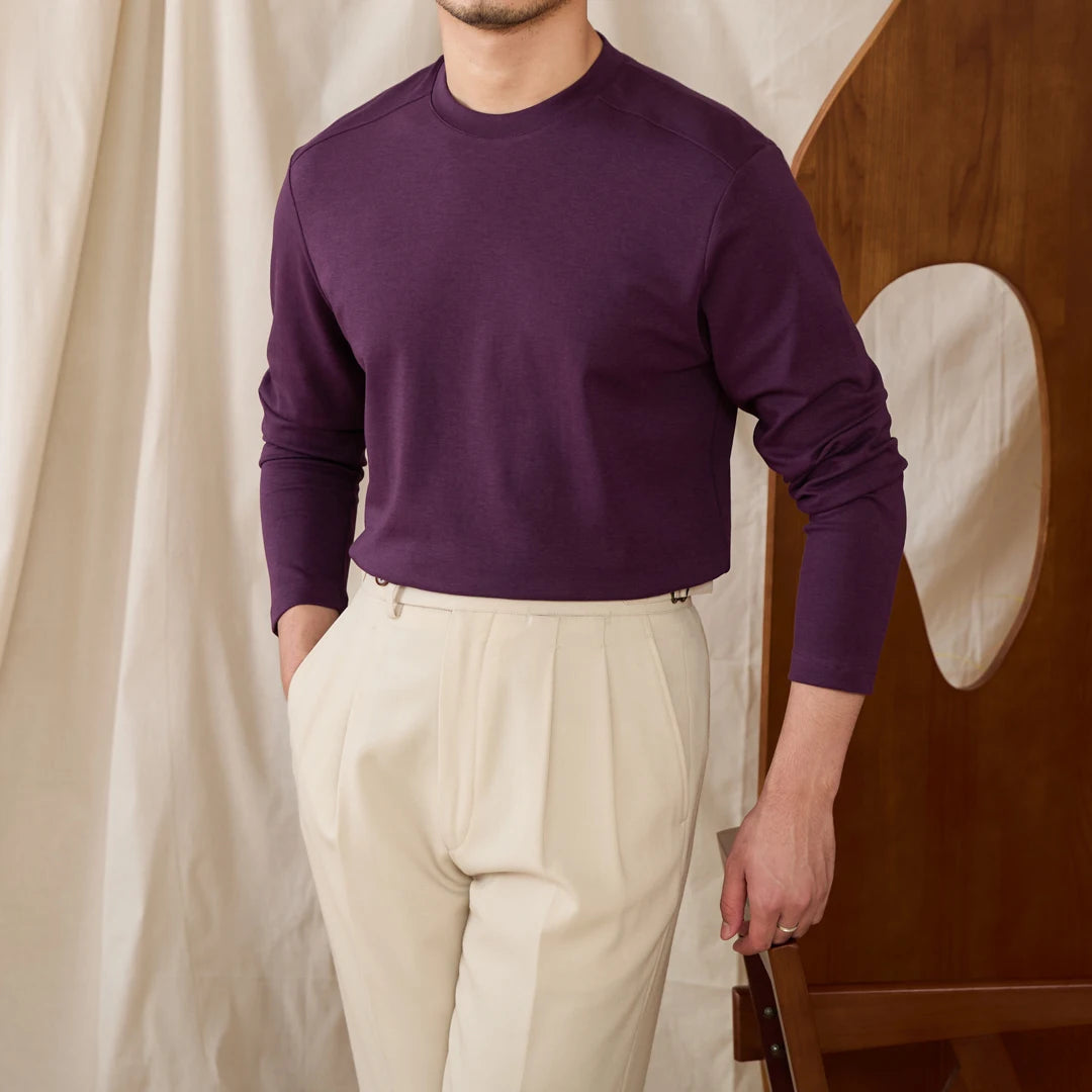 Fitted round neck t-shirt