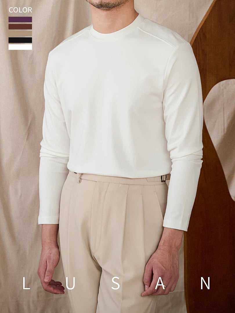 Fitted round neck t-shirt