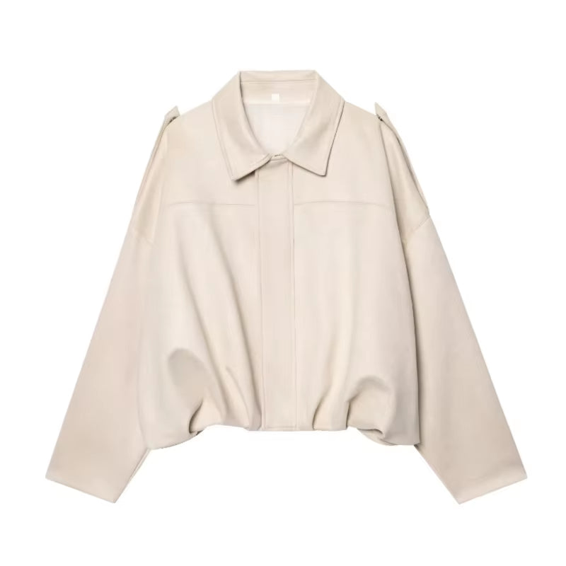 Oversized suede jacket