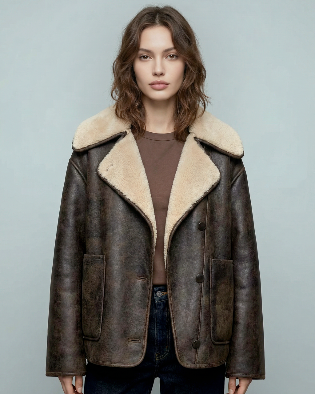 Oversized Double-Collar Jacket