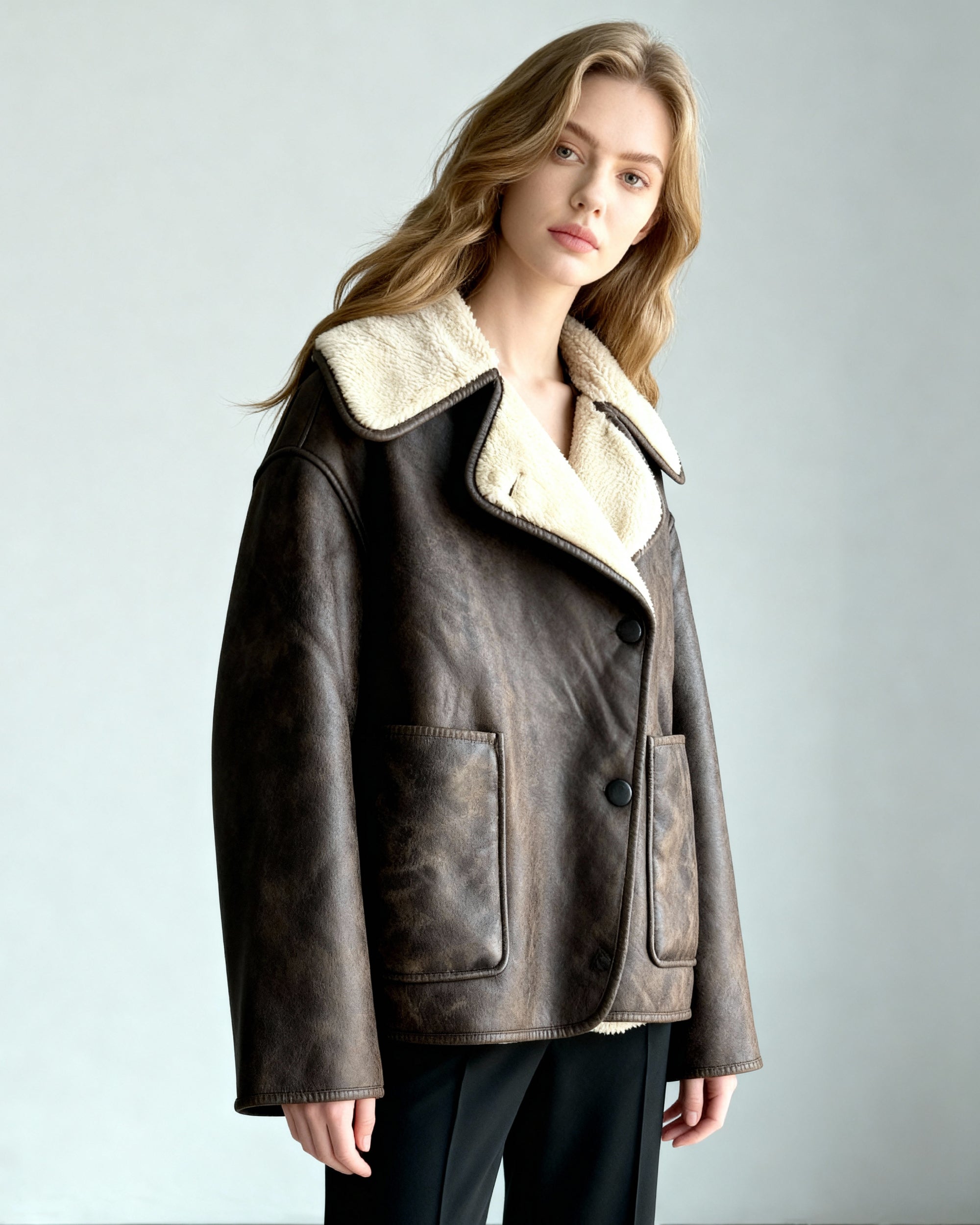 Oversized Double-Collar Jacket