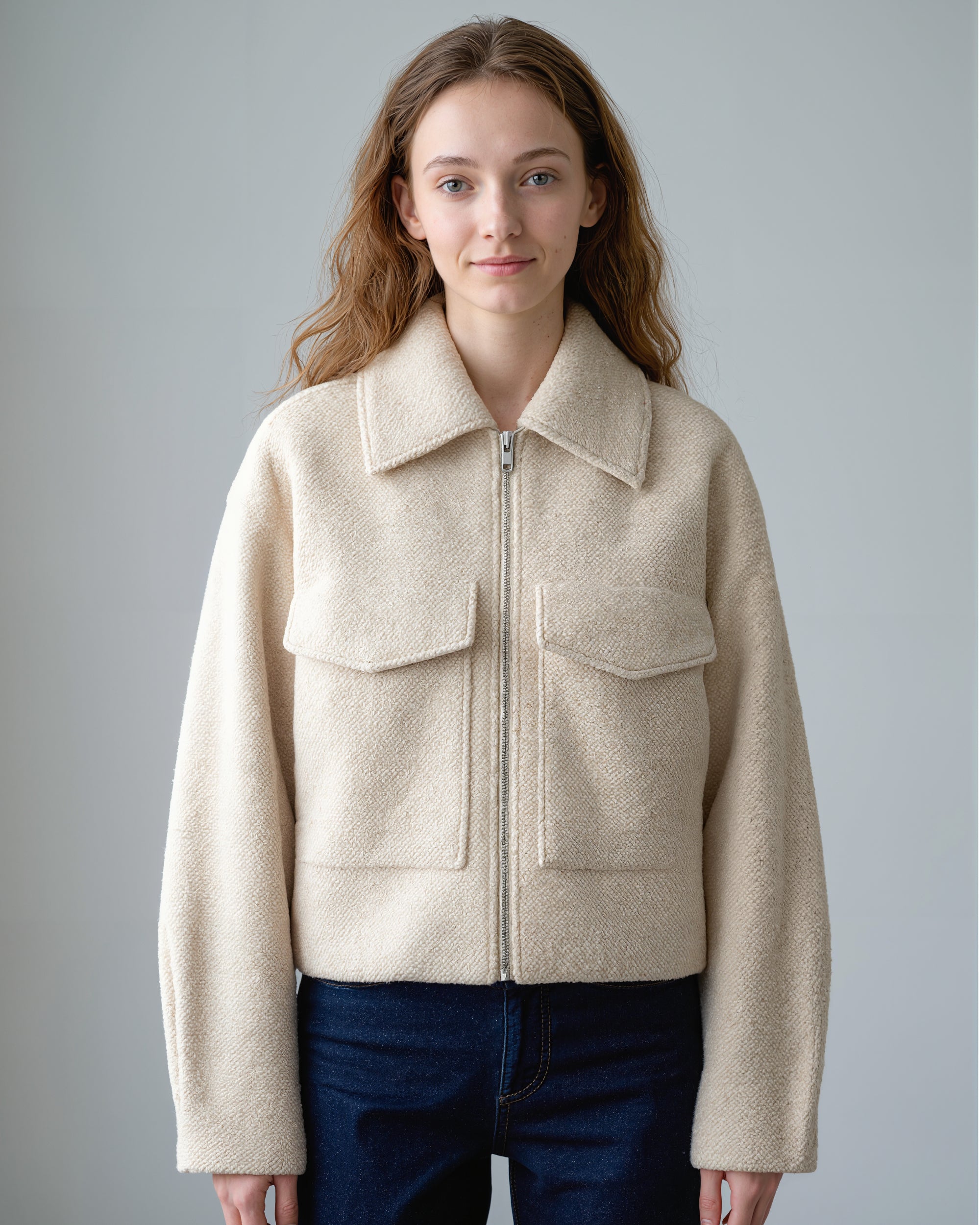 Jacket with front pockets