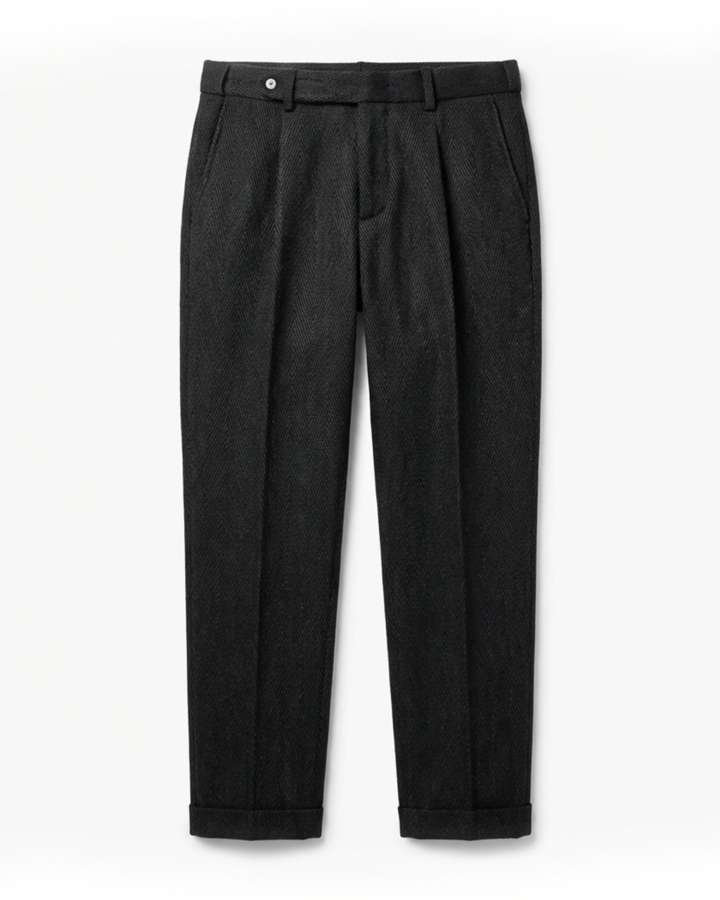 Herringbone Wool Trousers